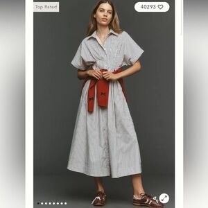 NWOT Anthropologie The Tobie Shirt Dress by Exquise - Size S